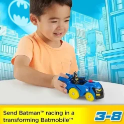 Fisher-Price Fisher Price - Imaginext DC Super Friends Batman Toys Head Shifters Figure &amp; Batmobile Vehicle Set Outlet