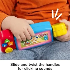 Fisher-Price Fisher Price - Ria e aprenda brinquedo para bebês e crianças pequenas Twist &amp; Learn Gamer Finja videogame com luzes e música Sale