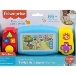 Fisher-Price Fisher Price - Ria e aprenda brinquedo para bebês e crianças pequenas Twist &amp; Learn Gamer Finja videogame com luzes e música Sale