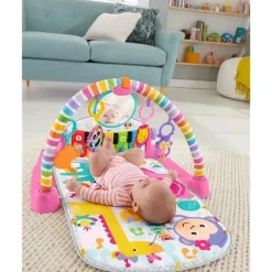 Fisher-Price Fisher Price - Tapete de ginástica de piano Kick & Play Deluxe, rosa Sale
