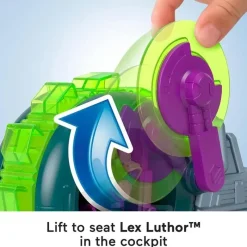 Fisher-Price - Imaginext Dc Super Friends Lex Luther Veículo de Serra Giratória Hot
