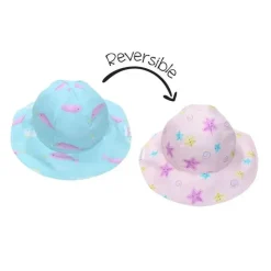 FlapJack Kids - Chapéu de sol reversível infantil, Narval/Estrela do mar Fashion