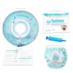 Swimava Flutuador de pescoço - Blue Macaron Hot