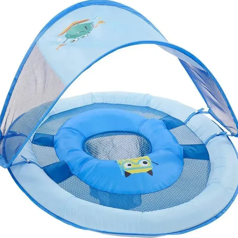 flutuador_swimways_baby_s_SKUUS0zIjSO_0.webp Swimways Flutuador Baby Spring com Canopy Upf 50 em azul Hot