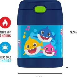 Thermos Frasco de comida Funtainer 10 onças, bebê tubarão Fashion