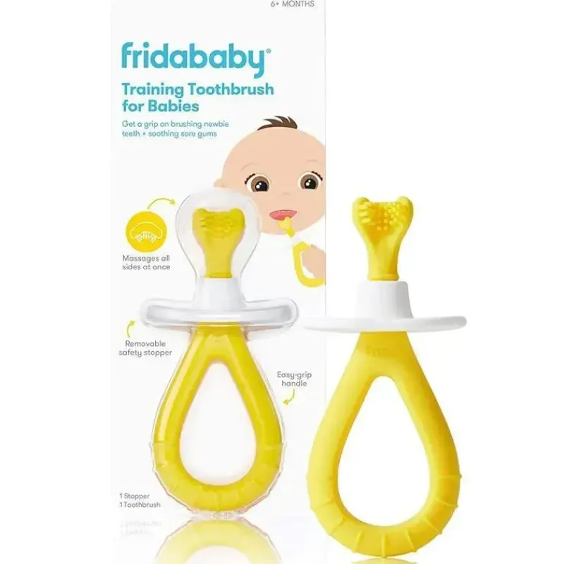 fridababy__escova_de_dent_SKUcVSFvJrH_0.webp FridaBaby - Escova de dentes de treinamento para bebês com cerdas macias de silicone Fashion