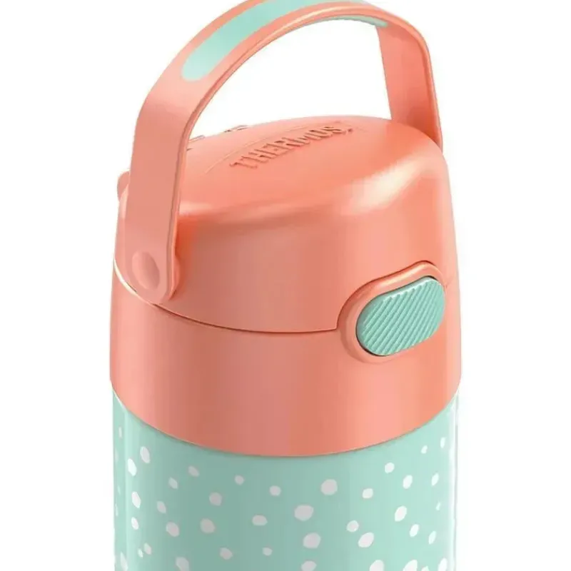 garrafa_de_gua_trmica_fun_SKUoJVQyZVA_2.webp Thermos Garrafa de água térmica FUNtainer de 12 onças com alça de fiança Delícia pastel (pontos) Clearance
