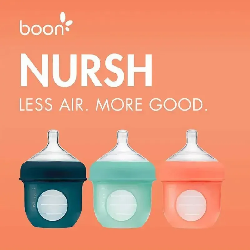 garrafa_de_silicone_boon__SKUvPsFYeBb_1.webp Boon Garrafa de Silicone Nursh 4oz 3Pk, Menta/Cantaloupe/Marinha New