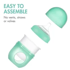 Boon Garrafa de Silicone Nursh 4oz 3Pk, Menta/Cantaloupe/Marinha New