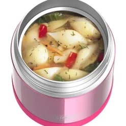Thermos Garrafa térmica - 10 onças. Comida funtainer não licenciada de aço inoxidável, rosa com colher Clearance