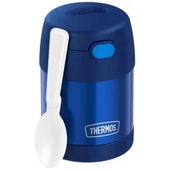Thermos Garrafa térmica - 10 onças. Frasco de comida Funtainer® de aço inoxidável, marinho Clearance