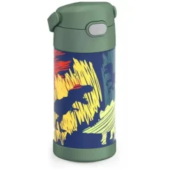 Thermos Garrafa térmica - 12 onças. Garrafa Funtainer® não licenciada de aço inoxidável, dinossauros Online