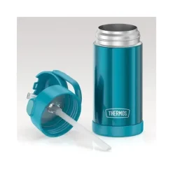 Thermos Garrafa térmica - 12 onças. Garrafa de Funtainer® não licenciada de aço inoxidável, azul-petróleo Hot