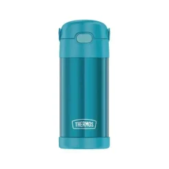 Thermos Garrafa térmica - 12 onças. Garrafa de Funtainer® não licenciada de aço inoxidável, azul-petróleo Hot