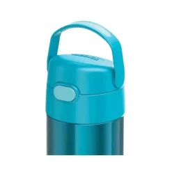 Thermos Garrafa térmica - 12 onças. Garrafa de Funtainer® não licenciada de aço inoxidável, azul-petróleo Hot