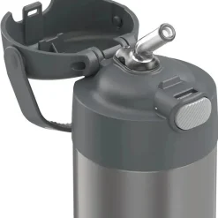 Thermos Garrafa térmica - 12 onças. Garrafa Funtainer de Aço Inoxidável, Cinza Best