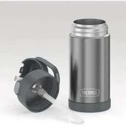 Thermos Garrafa térmica - 12 onças. Garrafa Funtainer de Aço Inoxidável, Cinza Best