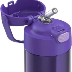 Thermos Garrafa térmica - 12 onças. Garrafa de Funtainer® não licenciada de aço inoxidável, roxa New