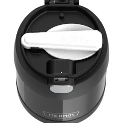 Thermos Garrafa térmica - 10 onças. Recipiente de comida em aço inoxidável, preto fosco Hot