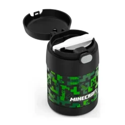Thermos Garrafa térmica - Frasco para alimentos de aço inoxidável licenciado Funtrainer 10Oz, Minecraft Best