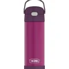 Thermos Garrafa térmica - Funtainer 16 onças de aço inoxidável com isolamento a vácuo, vermelho violeta Best