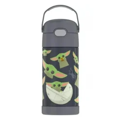 Thermos Garrafa térmica - garrafa de palha de 12 onças isolada em aço inoxidável, mandaloriana Clearance