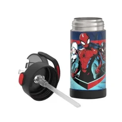 Thermos Garrafa térmica - Garrafa de aço inoxidável licenciada Funtrainer 12Oz, Homem-Aranha Discount