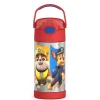 Thermos Garrafa térmica - garrafa de palha de criança de 12 onças isolada a vácuo - patrulha pata Sale