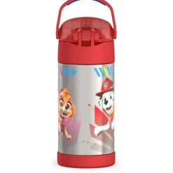 Thermos Garrafa térmica - garrafa de palha de criança de 12 onças isolada a vácuo - patrulha pata Sale
