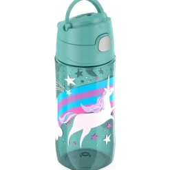Thermos Garrafa térmica - garrafa de hidratação Funtainer® de plástico de 16 onças com tampa de bico, unicórnios Sale