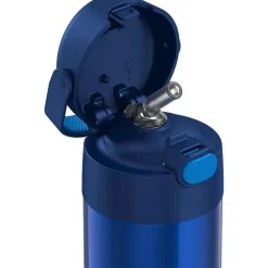 Thermos Garrafa térmica - garrafa de palha de 12 onças isolada a vácuo - marinha Fashion