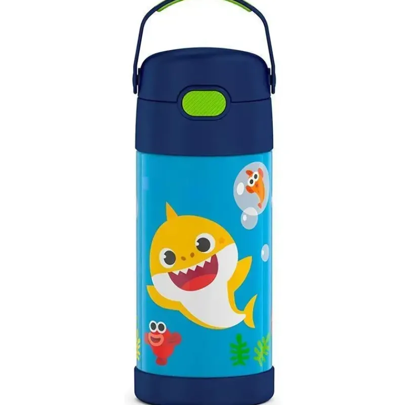garrafa_trmica__garrafa_f_SKUZvlfSmIO_0.webp Thermos Garrafa térmica - garrafa funtainer licenciada de 12 onças, bebê tubarão Best