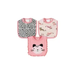 Gerber - 3 Pk Terry Babador menina tamanho único leopardo Online