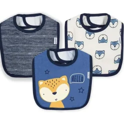 Gerber - 3 PK Terry Bib Boy, Raposa, Tamanho Único Online