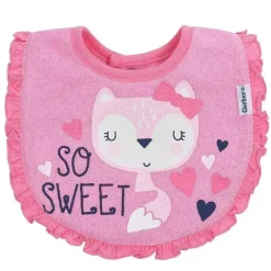Gerber - Babete Terry Dribbler 3Pk, Rosa Raposa Tamanho Único Menina Clearance