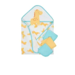 Gerber 4 peças de toalhas de bebê com capuz girafa e toalhinhas de bebê Outlet