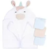 Gerber - toalha de banho e panos de banho com capuz para bebê, unicórnio Best