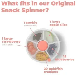 Gobe - Pacote Kids Original Snack Spinner com alça de mão e folha de adesivos, cinza Outlet