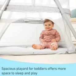 Graco - Berço portátil e berço de viagem DreamMore 3 em 1, coleção moderna de chalés Clearance