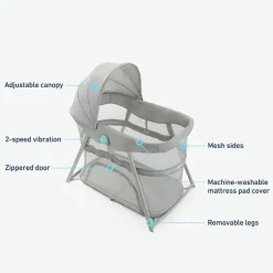 Graco - Berço portátil e berço de viagem DreamMore 3 em 1, coleção moderna de chalés Clearance