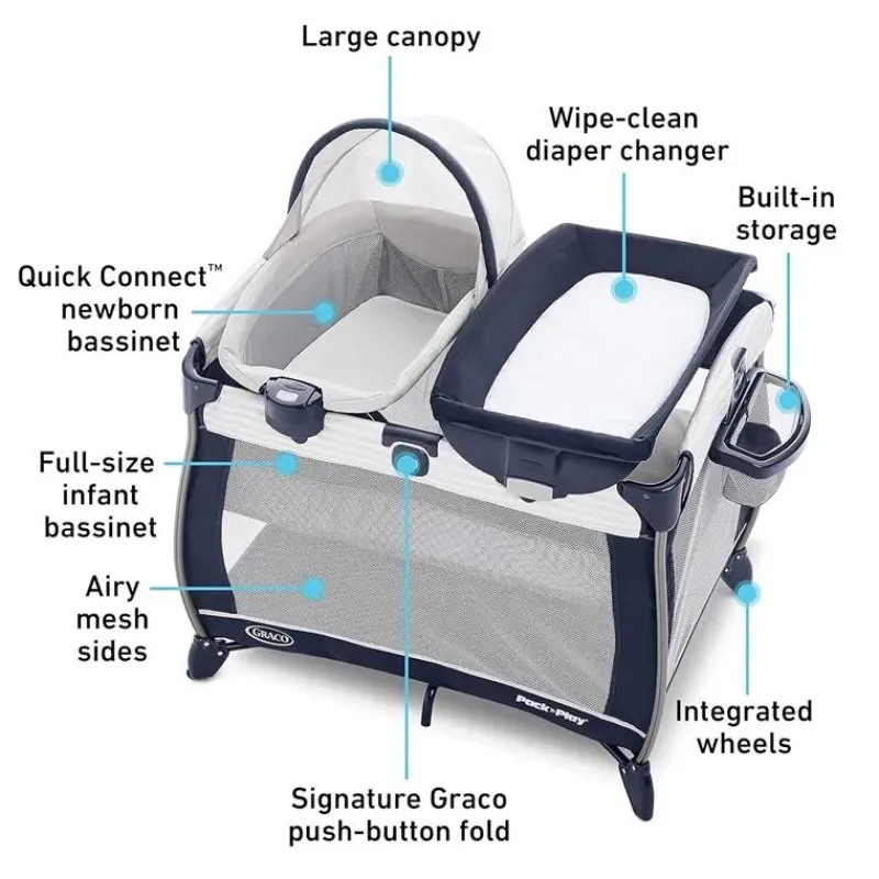 graco__pack_n_play_quick__SKUrkU2CSVT_5.webp Graco - Pack 'N Play® Quick Connect™ Portable Bassinet, Alex Hot