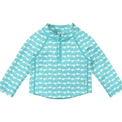 Iplay Green Sprouts - Camisa Rashguard de manga comprida com zíper, Aqua Whale Geo Online