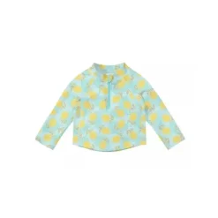 Iplay Green Sprouts - Camiseta Rashguard de manga comprida para bebê com zíper, Lemons Outlet
