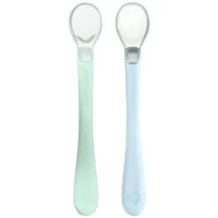 Iplay Green Sprouts - Colheres de Silicone e Sprout Ware First Food, Light Sage/Light Blueberry Fashion