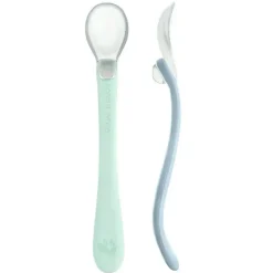 Iplay Green Sprouts - Colheres de Silicone e Sprout Ware First Food, Light Sage/Light Blueberry Fashion