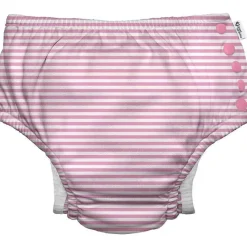 Iplay Green Sprouts - Fralda de banho Eco Snap reutilizável, risca de giz rosa claro Online