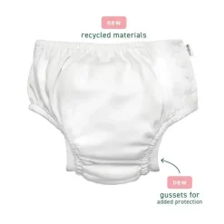 Iplay Green Sprouts - Fralda Reutilizável Eco Snap Swim, Light Aqua Blue Hot