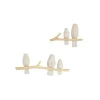 Crane Guindaste - Decoração de berçário e quarto de criança em floresta de bebê, decoração de parede de madeira de 2 peças, poleiro de pássaro Clearance
