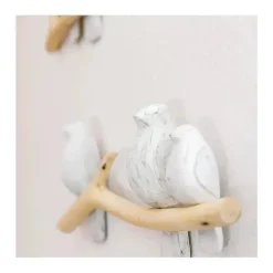 Crane Guindaste - Decoração de berçário e quarto de criança em floresta de bebê, decoração de parede de madeira de 2 peças, poleiro de pássaro Clearance