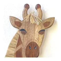 Crane Guindaste - Decoração de berçário de bebê, decoração de parede de animal de madeira para meninos e meninas, girafa Sale